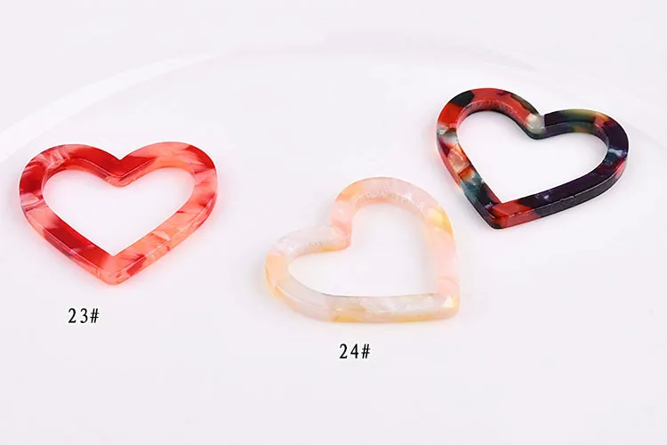 Серьги с персиковым сердцем из уксусной кислоты сделай сам Подвесные серьги