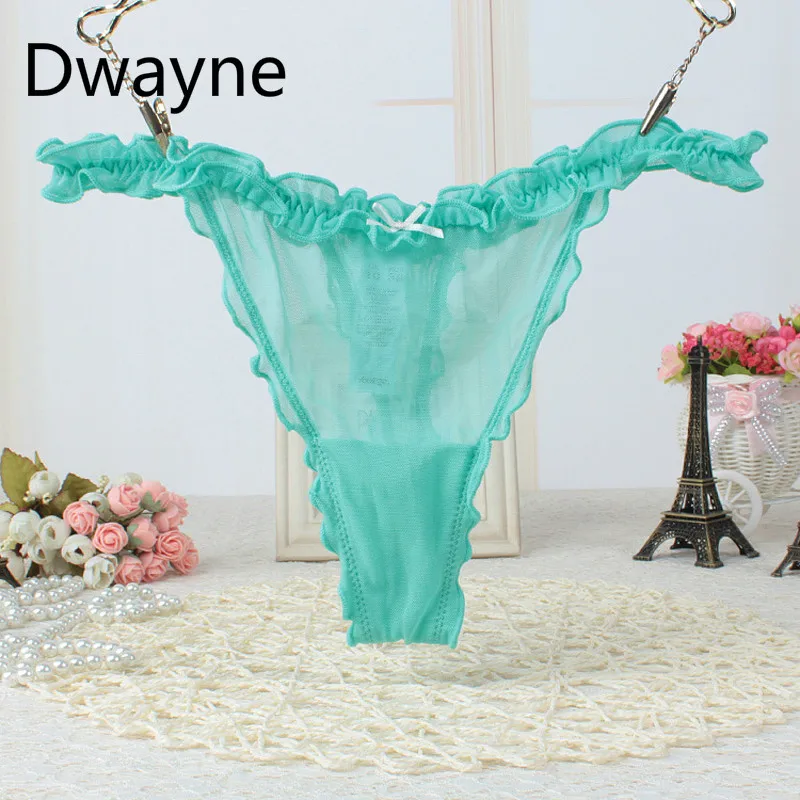 Модные сексуальные женские трусики стринги кружева Cutton Цветочные Прозрачные