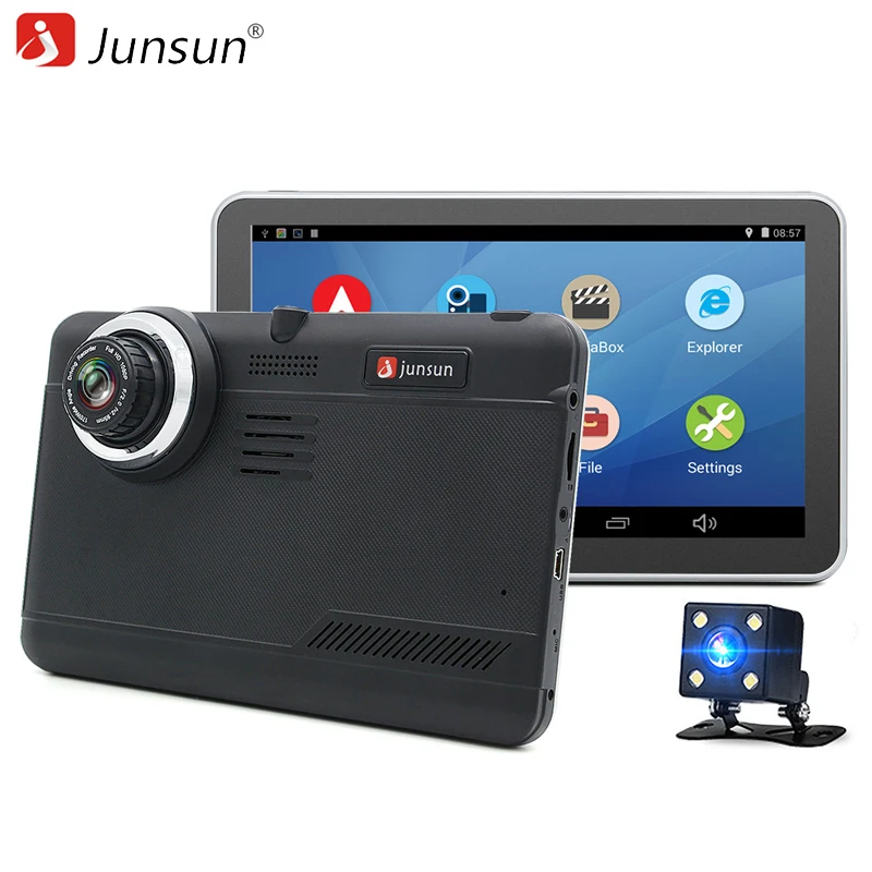 Junsun 7 &quotавтомобильный видеорегистратор Камера android gps навигация Full HD 1080 P с двумя