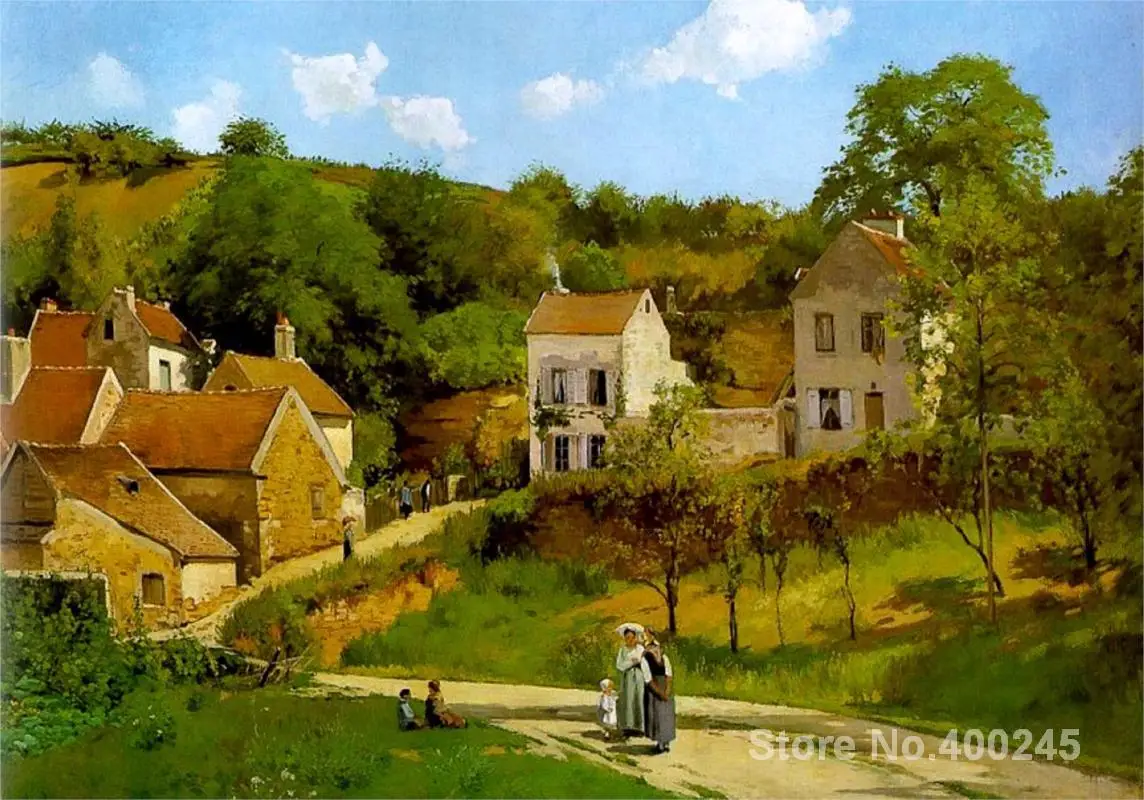 

Oil Paintings by Camille Pissarro L Hermitage at Pontoise Hand painted Art Reproduction High quality