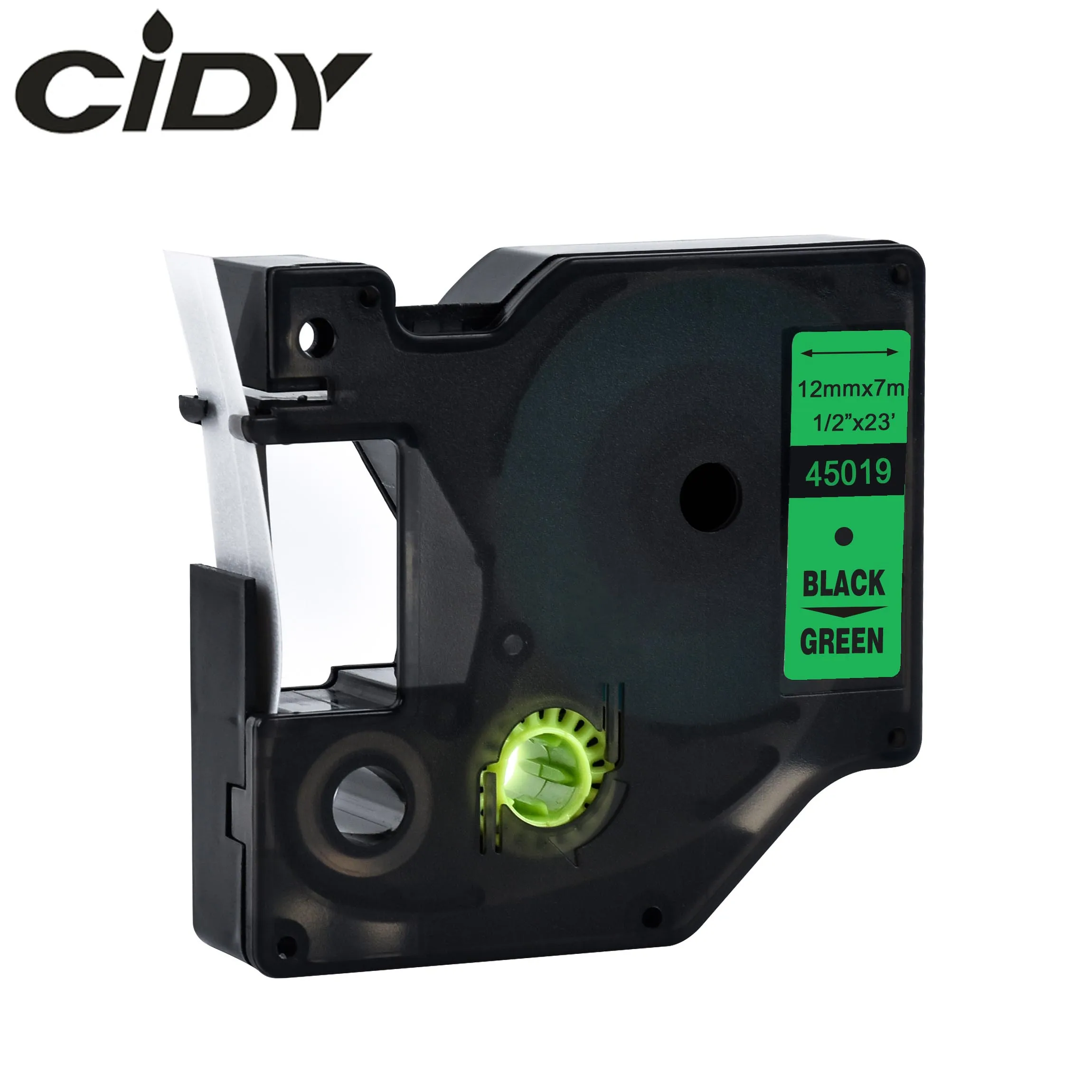 CIDY 45013 совместимый с Dymo D1 12 мм 6 мм 9 мм 19 мм лента для маркировки черный на белом этикетке ленты для Dymo Label Manager LM160 280 Dymo PNP - Цвет: 12mm black on green