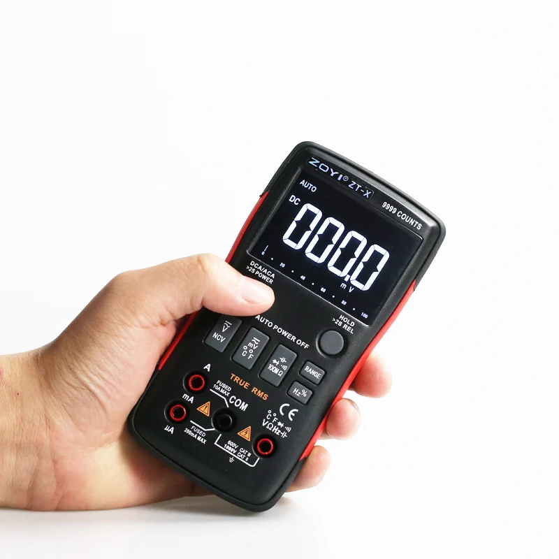 Цифровой мультиметр ZT-X 9999 отсчетов Аналоговый гистограмма Напряжение Ток емкость температура Aotu диапазон маленький мульти тестер RM409B