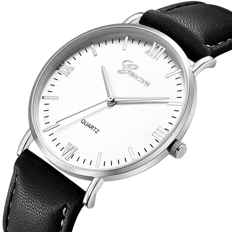 Reloj Мода Большой циферблат военные кварцевые мужские часы кожаные спортивные часы классические часы наручные часы Relogio Masculino подарки