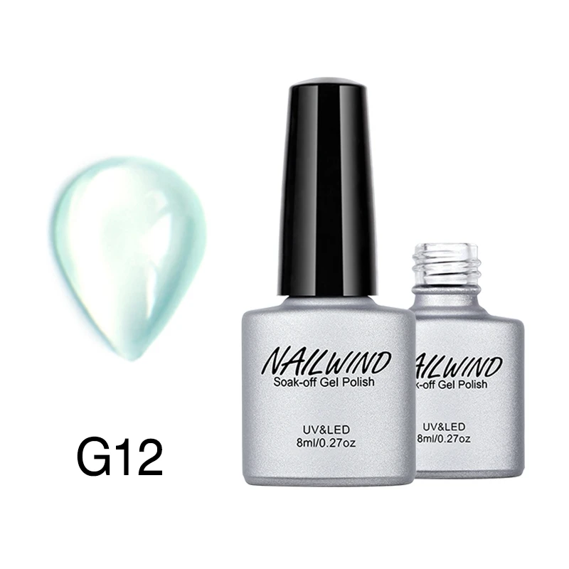 NAILWIND 8 мл матовое желе гель лак для ногтей верхнее Базовое покрытие требуется дизайн ногтей УФ светодиодный блестящие украшения для маникюра гель лак - Цвет: 12