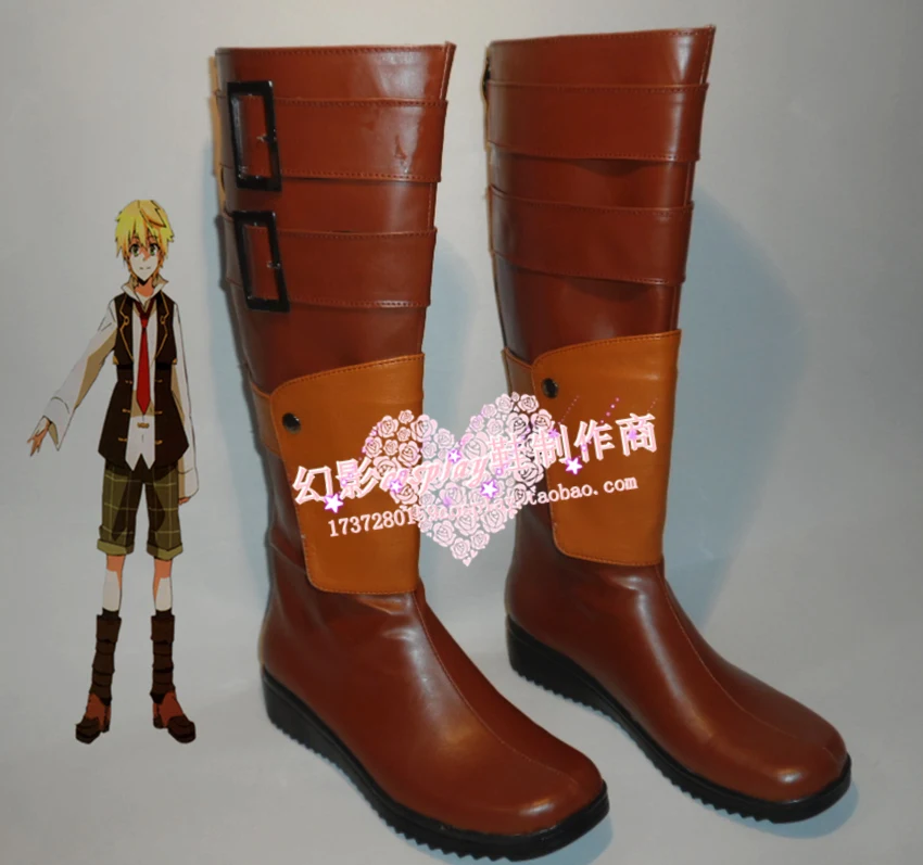Обувь для косплея Pandora Hearts Oz коричневые саги на заказ Хэллоуина|boots boots|boots brownboots h |