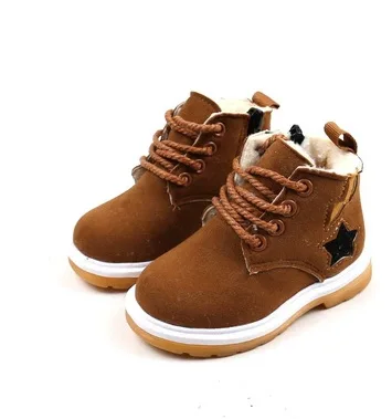 Новинка 2019 детские зимние меховые сапоги для мальчиков и девочек Нескользящие