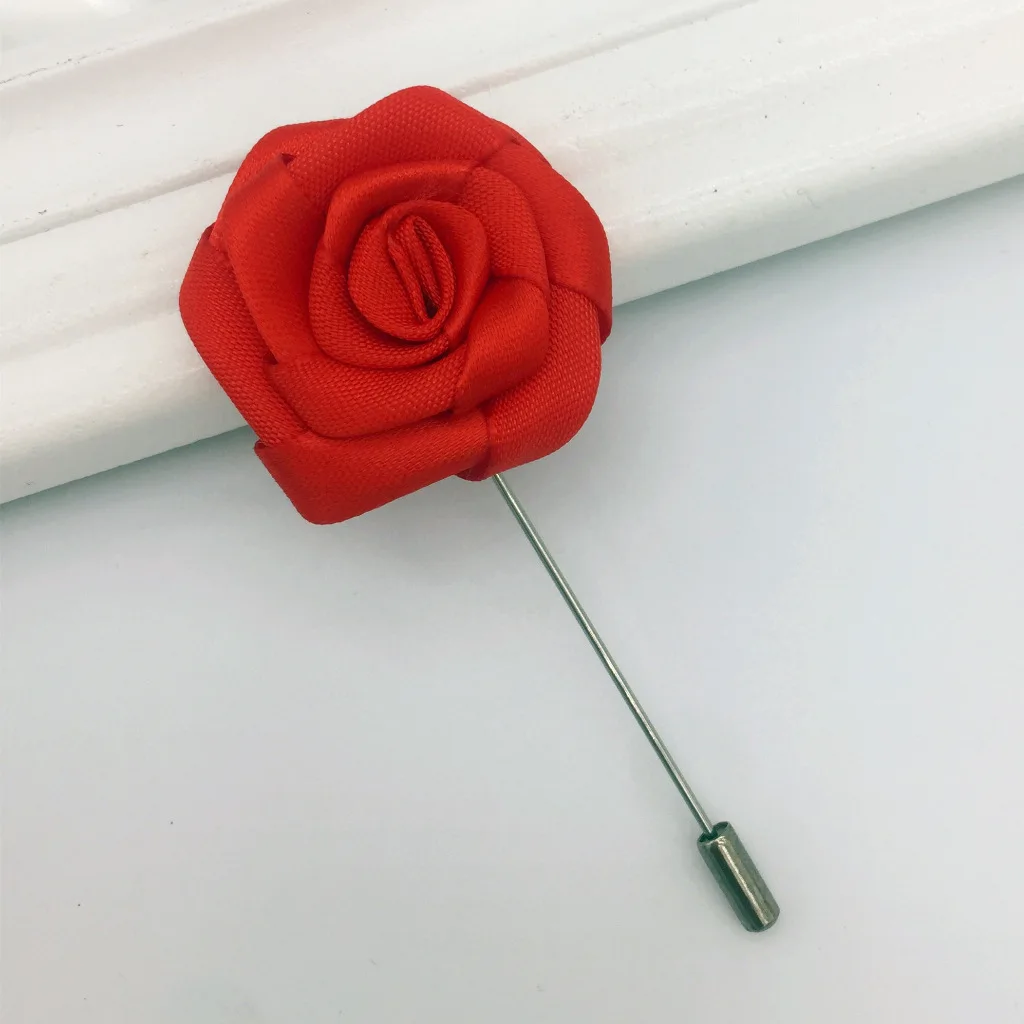 Lapel Pins Rose Brooches Badges Gifts For Men Women Jewelry Pincushion Long Man Suit Double-deck Brooch Bouquet Bridegroom | Украшения и