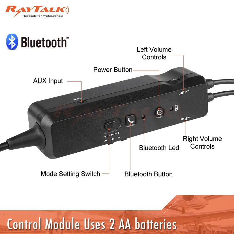 Bluetooth Пластиковые ушные раковины active noice уменьшить авиационную гарнитуру с электретным микрофоном