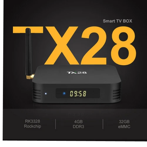 TX28 Смарт ТВ коробка Android 7 1 4 Гб оперативной памяти 32 встроенной RK3328 ядра 100 м LAN 2