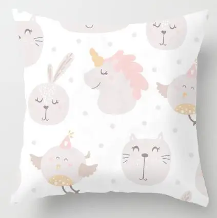 Милые Kawaii подушки Единорог кролик детская декор подушки без вставки розовый для девочек Детская комната спальня украшения для подарок на день рождения - Цвет: A6