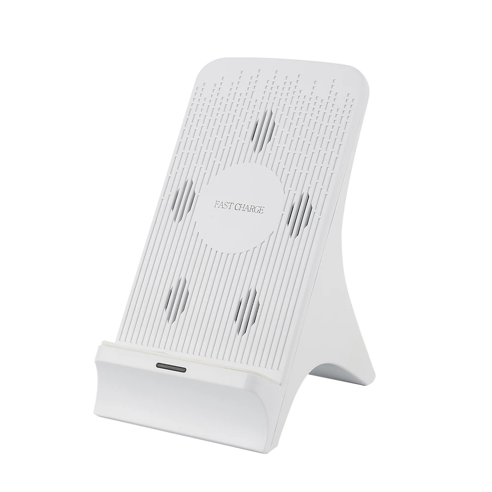 White Вертикальное настольное Беспроводное зарядное устройство для iphone X XR XS MAS, домашнее Беспроводное зарядное устройство для смартфонов 10 Вт/7,5 Вт для телефона samsung S10 S9 Plus - Тип штекера: White