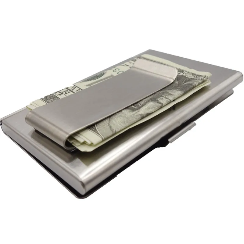 Чехол для визиток из нержавеющей стали карт унисекс зажим денег | Багаж и сумки