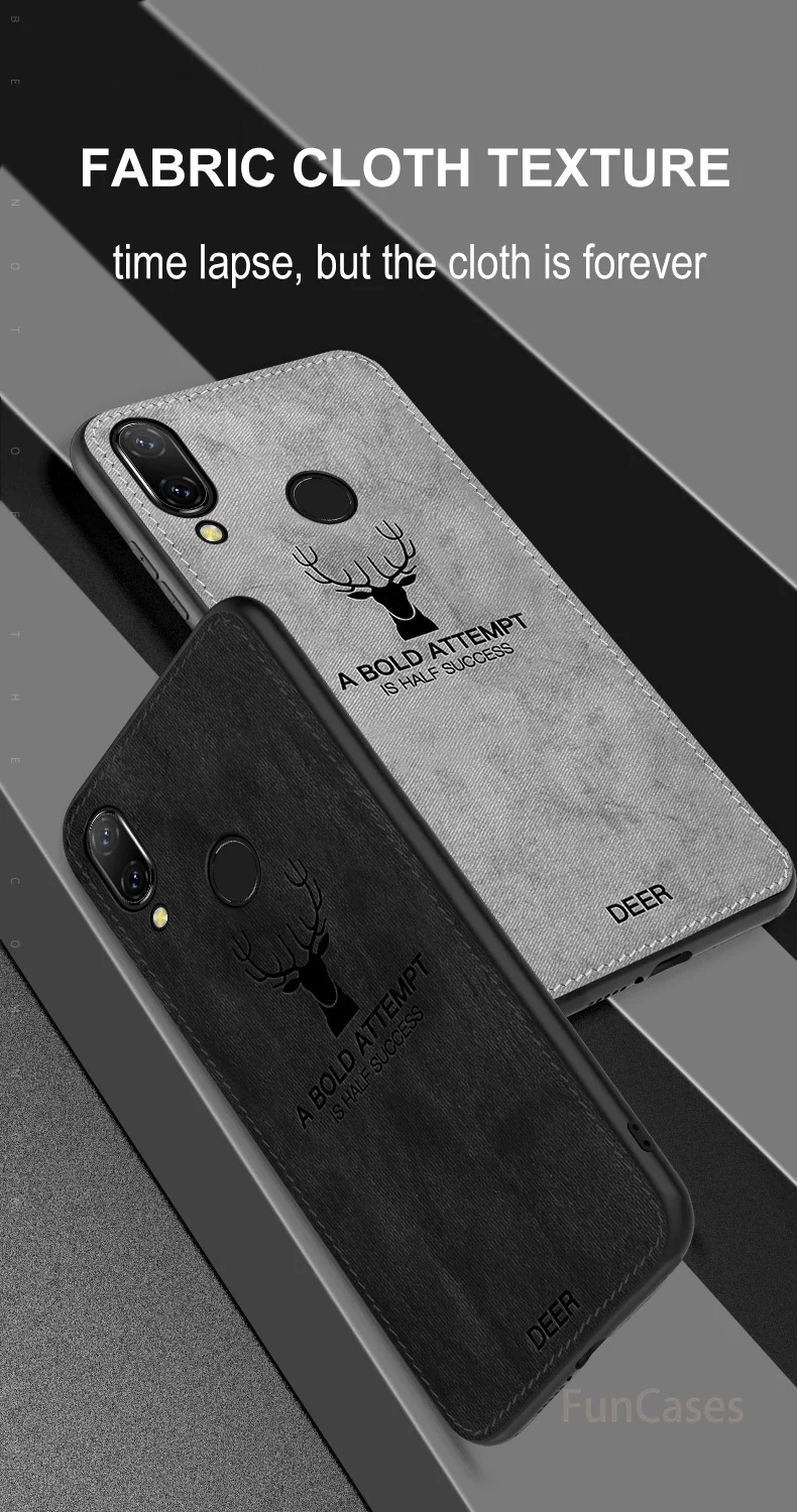 Тканевый чехол для huawei Honor 8C Классическая матовая кожа мягкая жесткая задняя