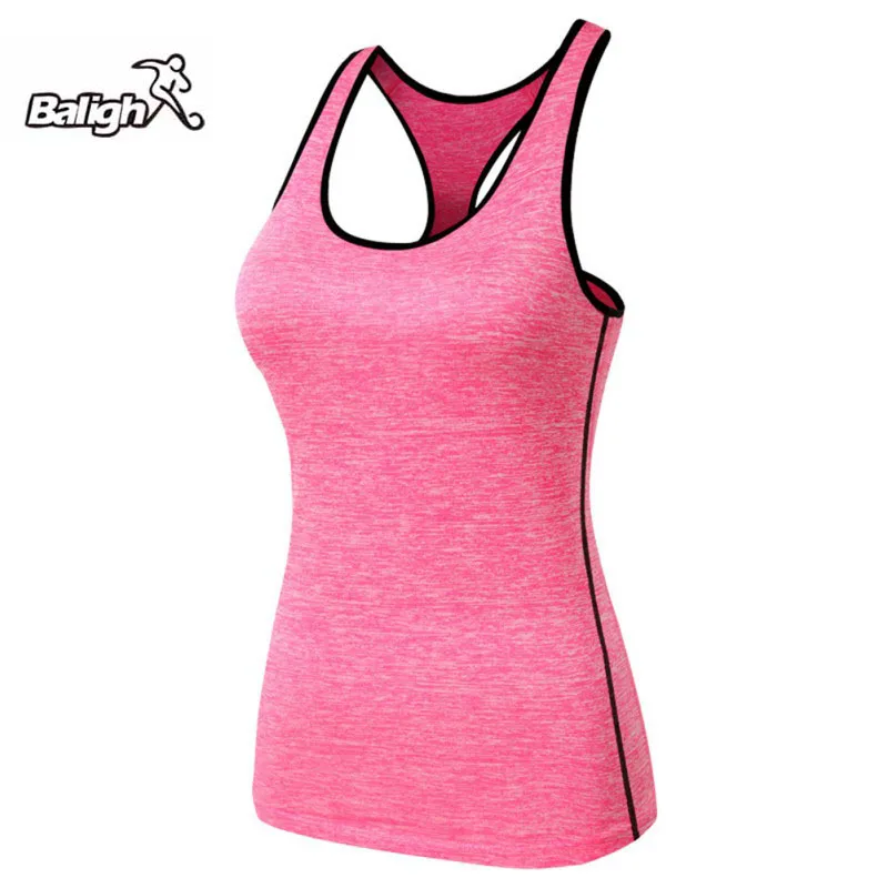 Balight New Women's Running T-Shirt Gym Fitness Female sport Yoga Workout Tank Top Vest Women Quick-Dry Sports