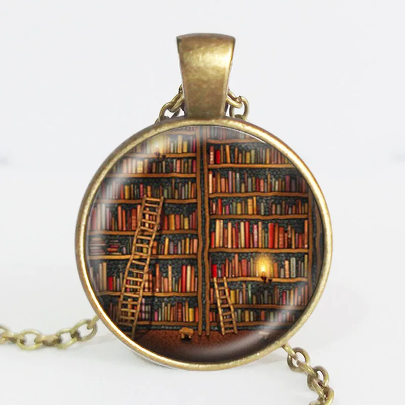 Ожерелье-книжка для библиотеки в винтажном стиле подарок учителей и