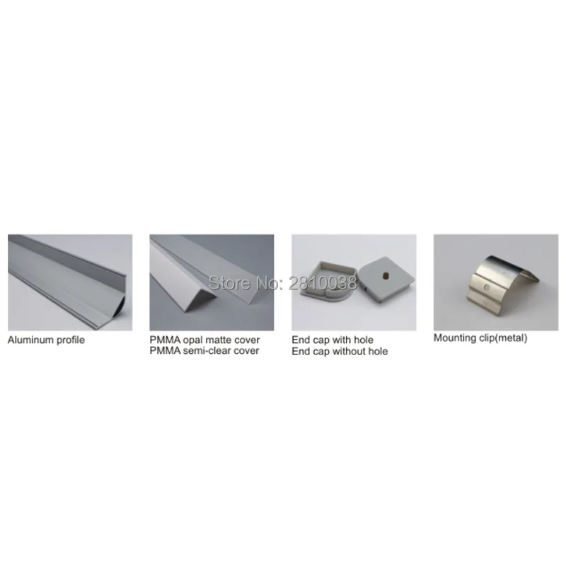 100X1 м наборы/лот прямоугольный алюминиевый профиль для светодиодных лент и 90