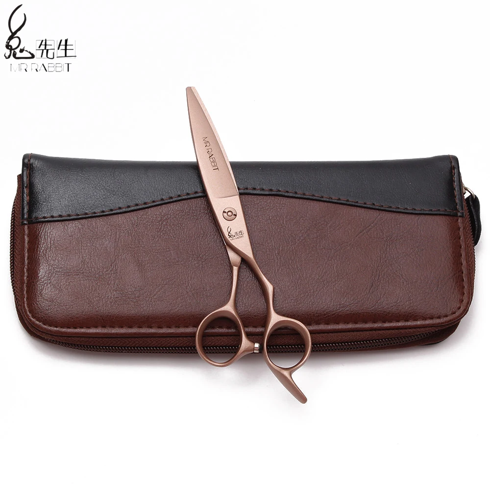 6 &quot440C Mr Rabbit Micro Sawtooth розовое золото Парикмахерские ножницы для стрижки