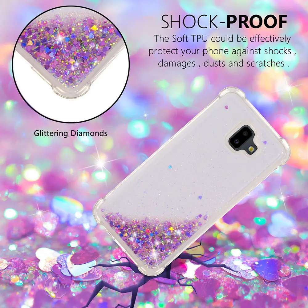 Glitter Stars Case for Samsung Galaxy J6 Plus J6Plus J610F J610FN/DS SM-J610F SM-J610FN/DS Liquid Quicksand Soft TPU Back Cover |