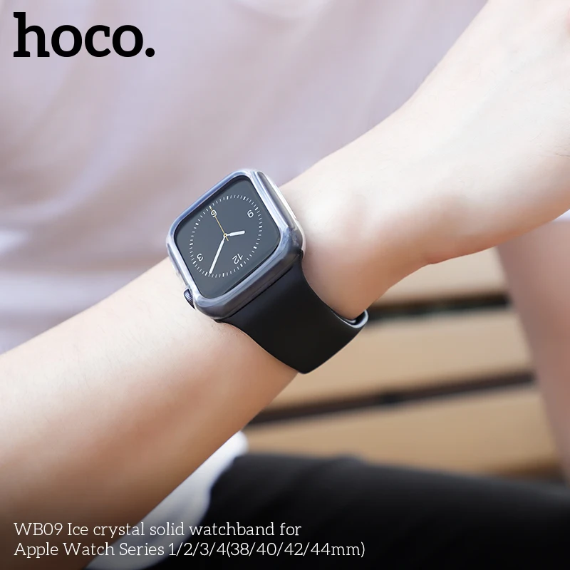 Прозрачный силиконовый ремешок для Apple Watch 44 мм 42 мм iWatch 4 ремешок 40 мм 38 мм с ТПУ чехол спортивный ремешок подходит для Apple Watch 4 3