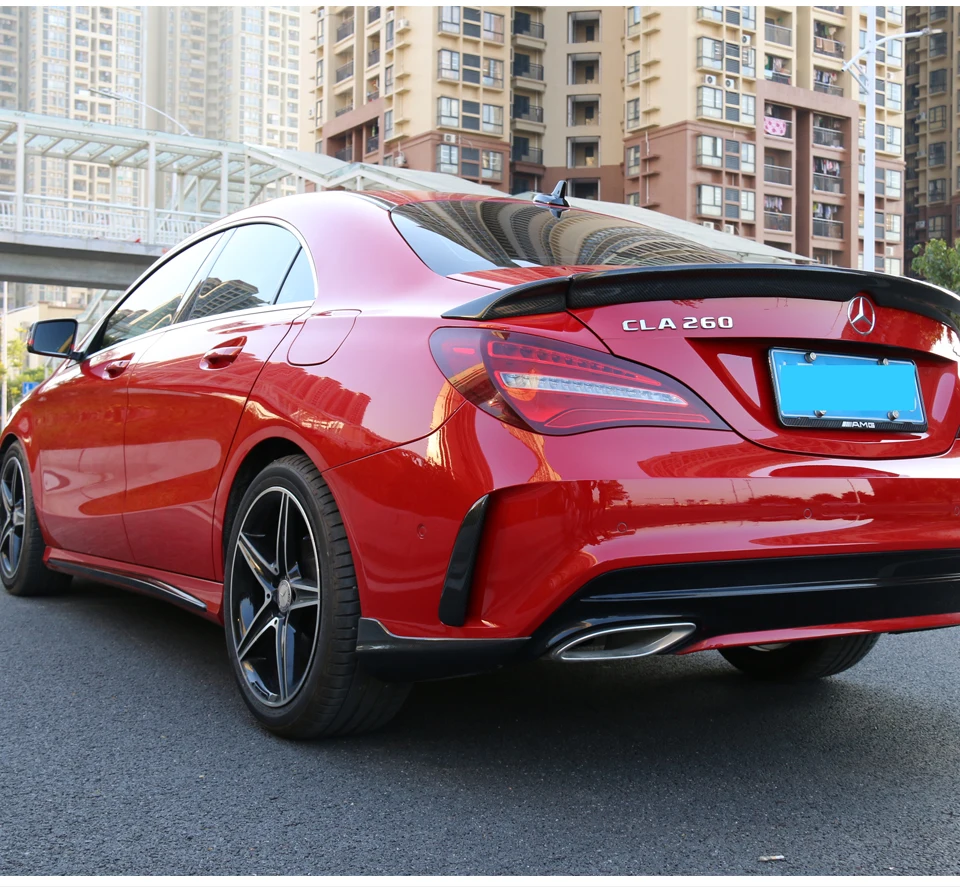 Forbenzcla W117 углеродного волокна задний патрубок CLA220 CLA250 CLA260 CLA45 воздуховыпускное отверстие после внесения изменений углеродного волокна задний воздухоотвод