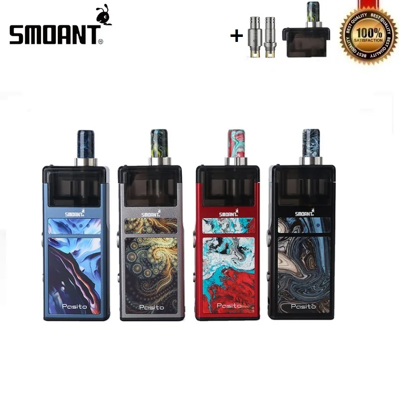 В наличии оригинальный Smoant Pasito Pod Kit 25 Вт 1100 мАч мод 3 мл пустой картридж сетка 0.