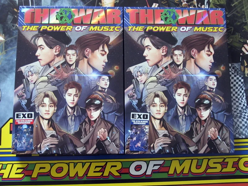 Подписанный EXO autographed следующий 4 й альбом THE WAR: Power of Music CD + photobook K POP 092017|album exo|k-pop