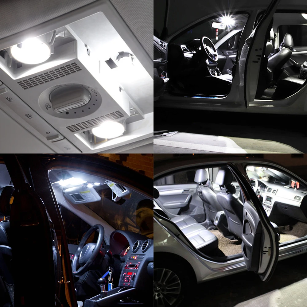 

2pcs W5W T10 LED Bulbs 168 192 CANBUS 3030 SMD White For Car Auto Interior Dome Reading Map Lamp Trunk License Plate Lights 12V