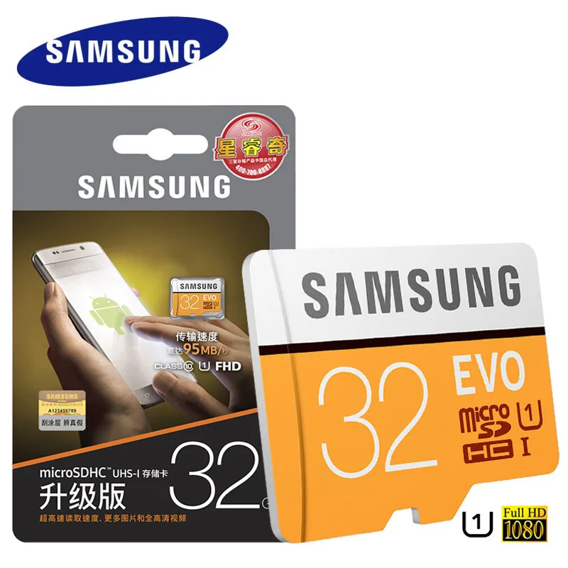 Карта памяти SAMSUNG EVO 64 Гб 128 ГБ U3 micro sd 32 Гб U1 класс 10 UHS-I Microsd Flash tf карта для телефона microSDHC/SDXC Full HD
