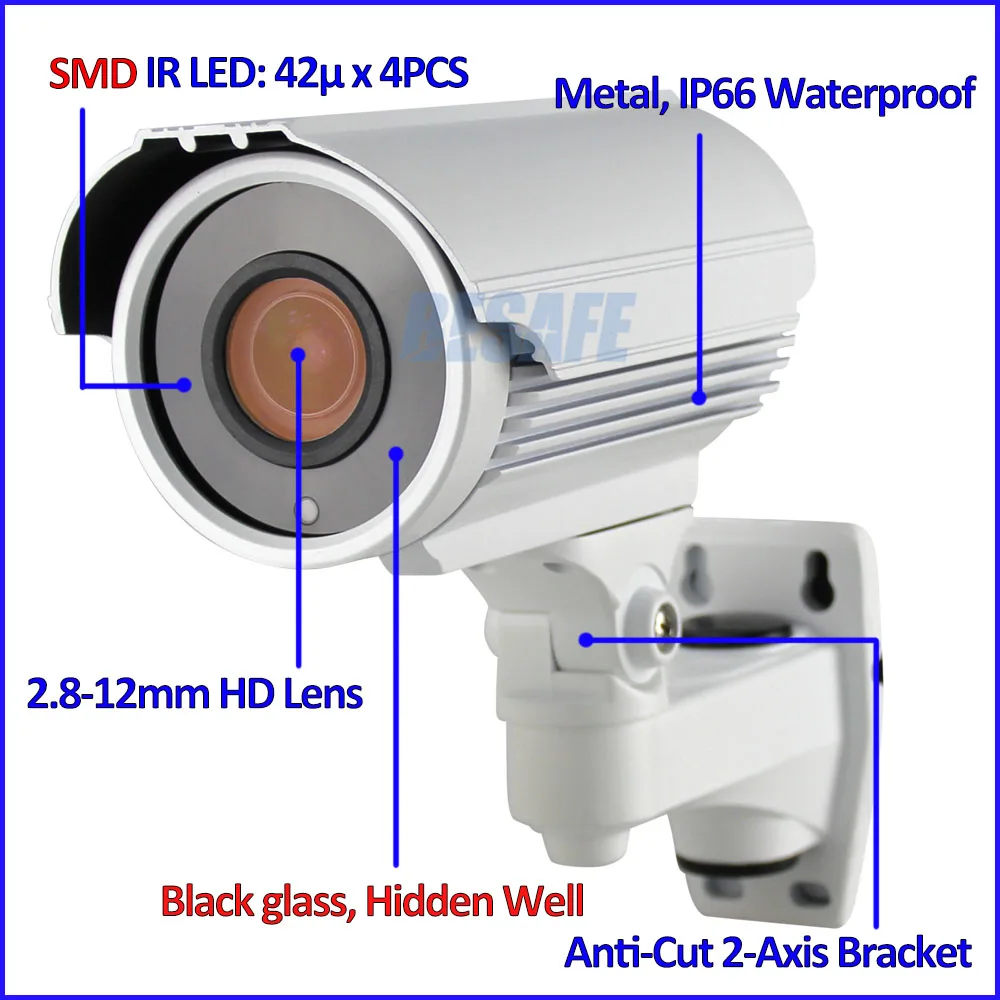 2MP AHD H CVI TVI CVBS камеры наблюдения 4in1 1080 P открытый camaras de seguridad объектив с переменным