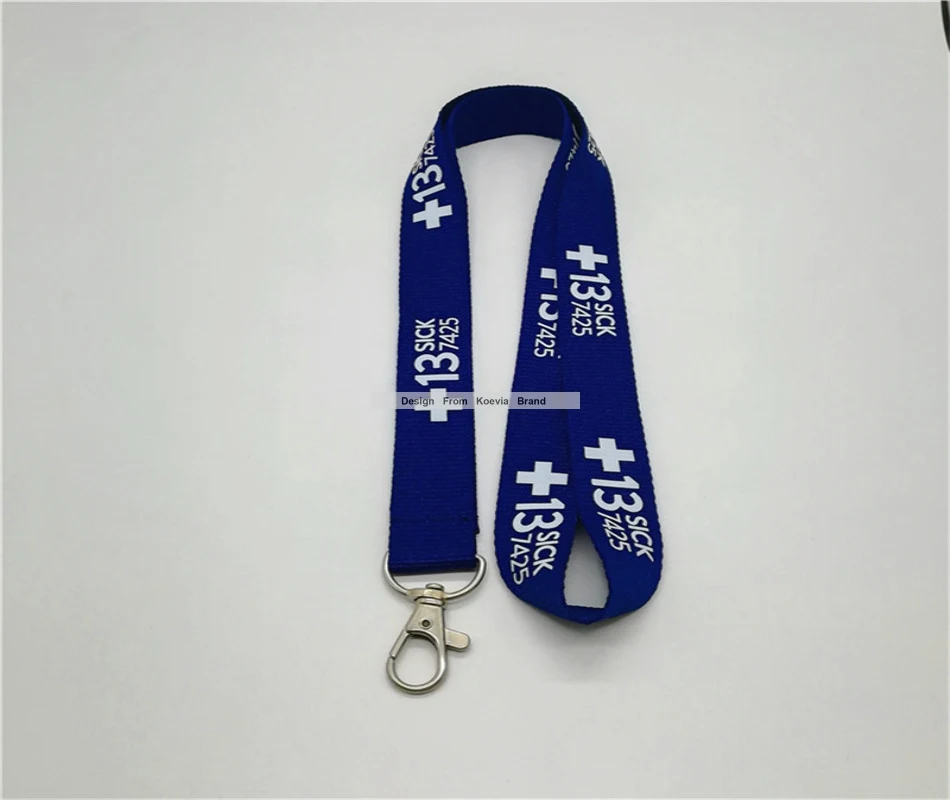 

Royal Blue Flat Nylon Lanyard Logo Custom Design Print Cheap Business Promotion Lanyards Any Color Available