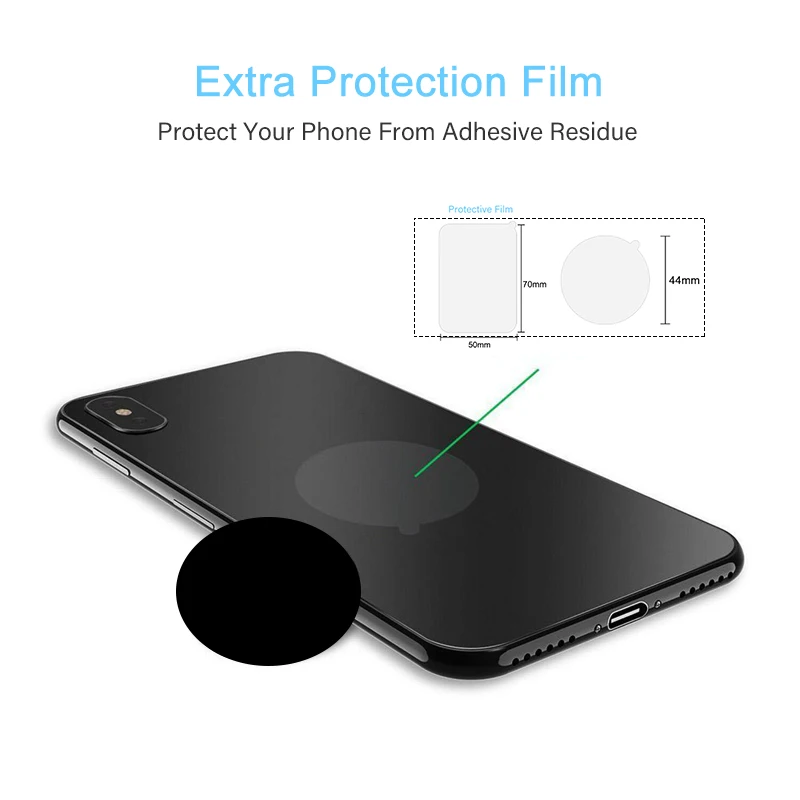 Metal Plate Disk Iron Sheet For Magnetic Car Mount Mobile Cell Phone Holder Magnet Phone Stand Metal Plate Kit With 3M Adhesive