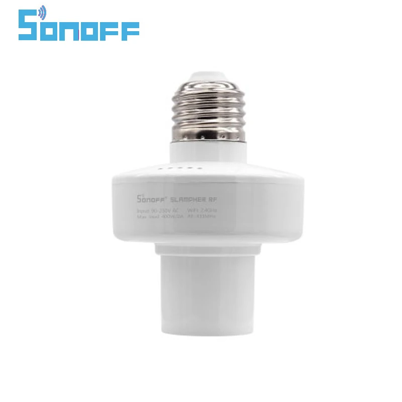 Слоновая кость Sonoff Slampher RF 433 МГц беспроводной контрольный светильник, держатель E27, Универсальный WiFi светильник, лампочка, держатель для умного дома, IOS, Android, переключатель - Цвет: Слоновая кость