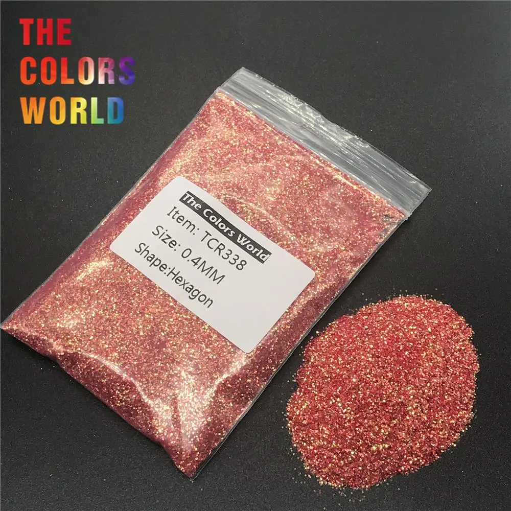 

TCR338 Iridescent Rainbow Red With Gold Light Hexagon Shape Nail Glitter Nail Art Decoration Face Glitter Makeup Handwork DIY
