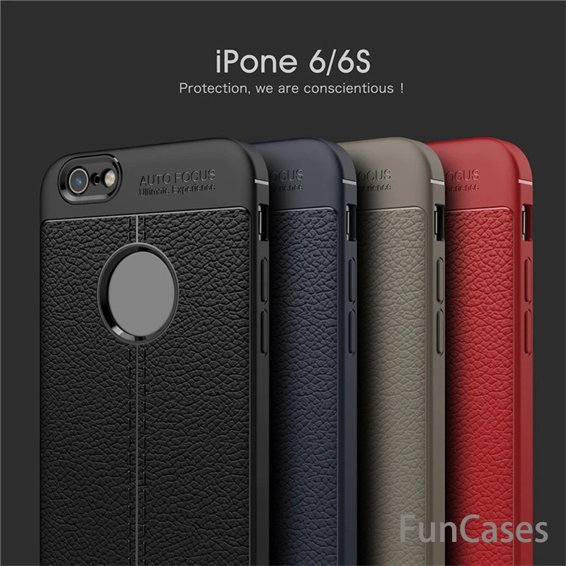 Чехол из искусственной кожи для iPhone 5 6 7 8 S Plus X мягкий роскошный ТПУ чехол