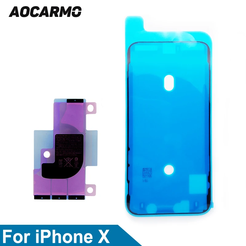 Aocarmo передняя рамка ЖК-экран наклейка клей + батарея полный набор для iPhone X 5 8