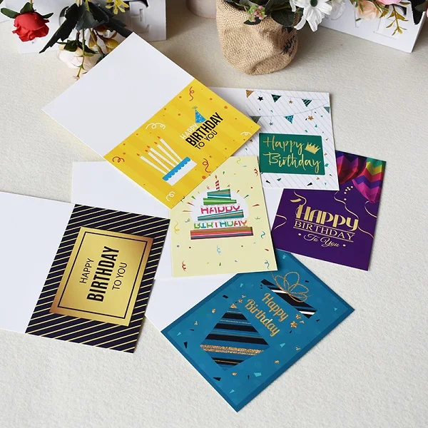 6 cards 6 envelopes Изготовленный На Заказ спасибо карты оптом Открытка ко дню рождения для детей карточки для заметок с Конверты Приглашения пустой внутри открытки на день рождения 6x4 карты - Цвет: 6 cards 6 envelopes