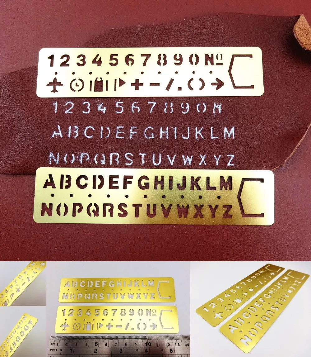 5 шт. латунная шариковая ручка с полой буквой цифровой шаблон цифрами