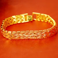 high quality w pattern watch band bracelet 18k gold trendy jewelry womens wrist chain bangle
