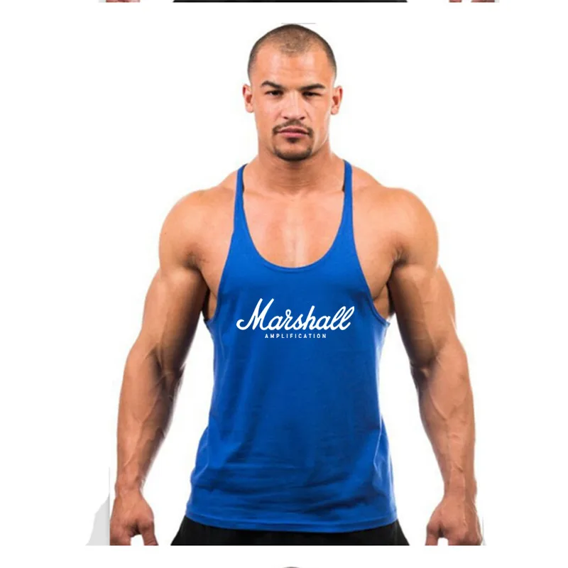New Marshall Print mens gym tank tops clothing cotton men top summer brand fitness camisetas Hip Hop sleeveless shirt | Мужская одежда