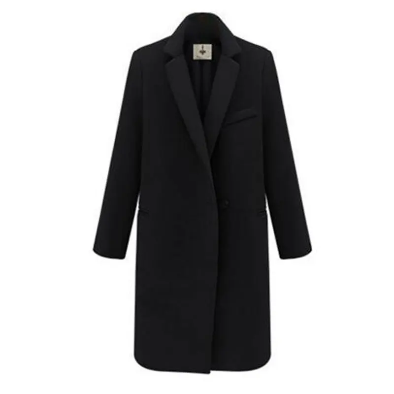 black with cotton Брендовое дизайнерское зимнее женское теплое шерстяное пальто с хлопковой подкладкой длинное женское кашемировое пальто Европейская модная куртка Верхняя одежда Z1225 - Цвет: black with cotton