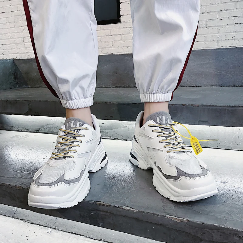 Sooneeya/Новинка Мужские массивные кроссовки на шнуровке Повседневная обувь плоской