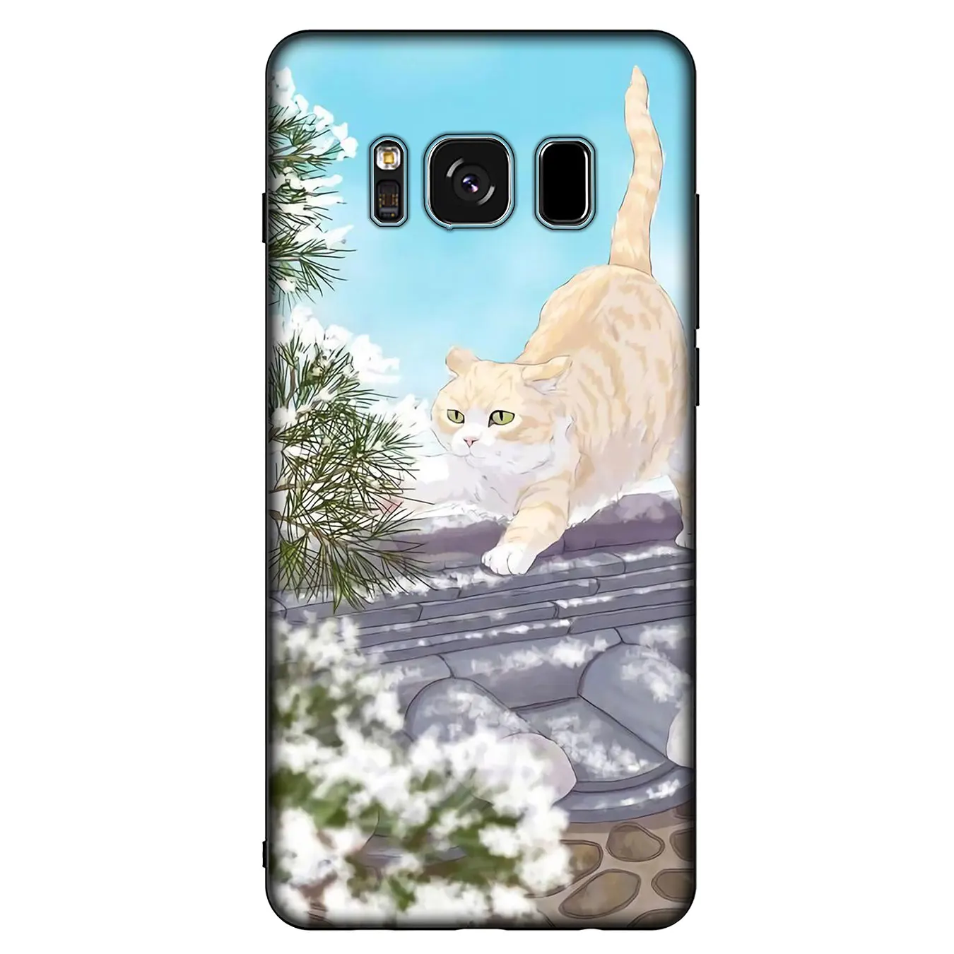 YIMAOC Meow Cartoon cat Soft Silicone Phone Case for Samsung Galaxy A6 A9 A8 A7 2018 A3 A5 2016 2017 Note 9 8 10 Plus Lite | Мобильные