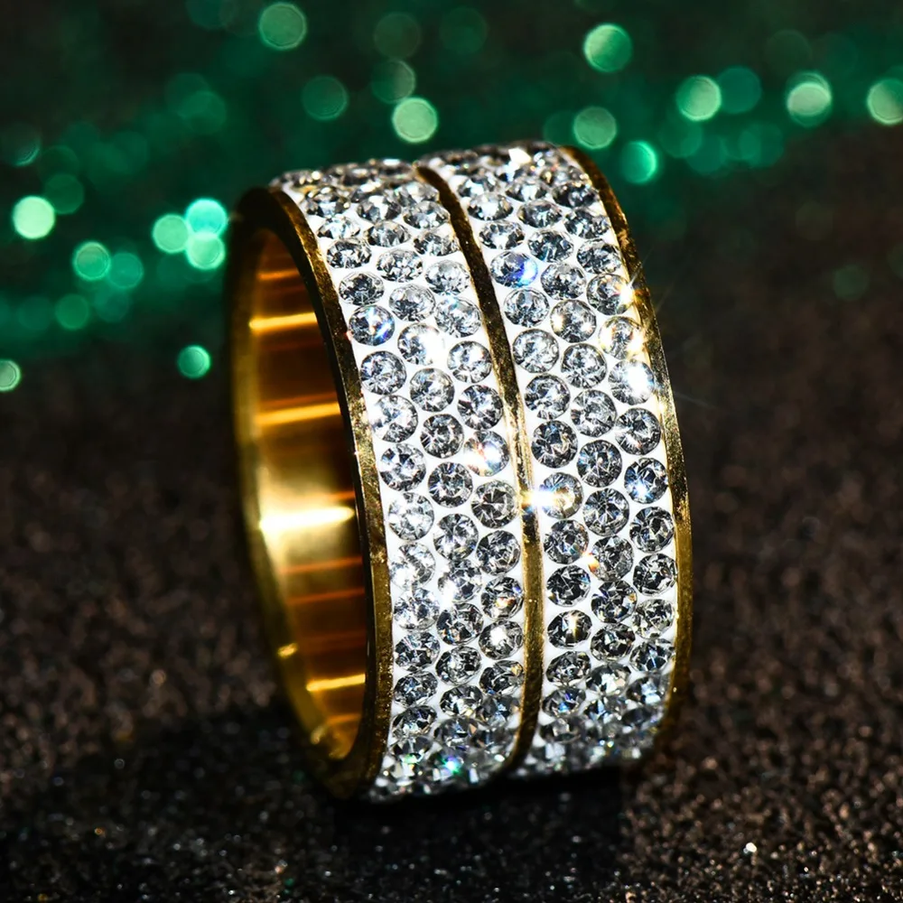 Модные большие кольца из нержавеющей стали для мужчин и женщин обручальное