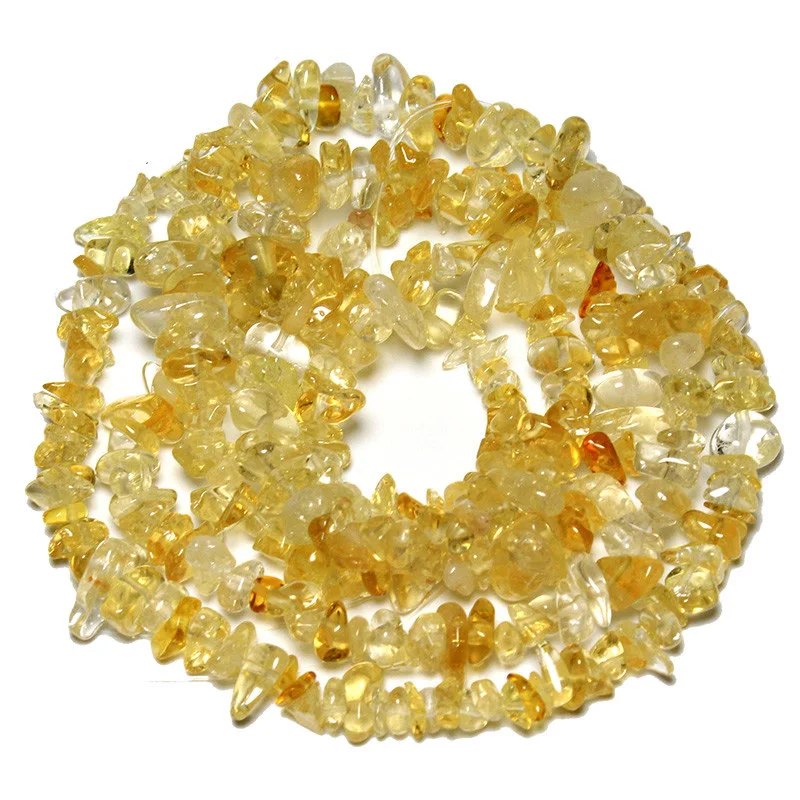 Citrine Длина 34,5 дюйма натуральный гравий неправильной формы каменные бусины для изготовления ювелирных изделий Кристалл Агаты турмалины DIY браслет ожерелье 5-8 мм - Цвет: Citrine
