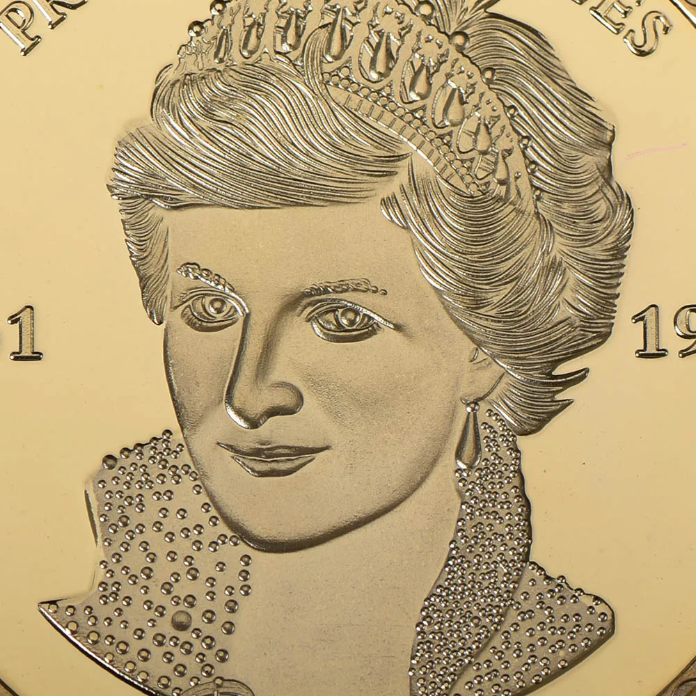 WR 24k Золотая монета народная Принцесса Диана памятная металлическая бизнес