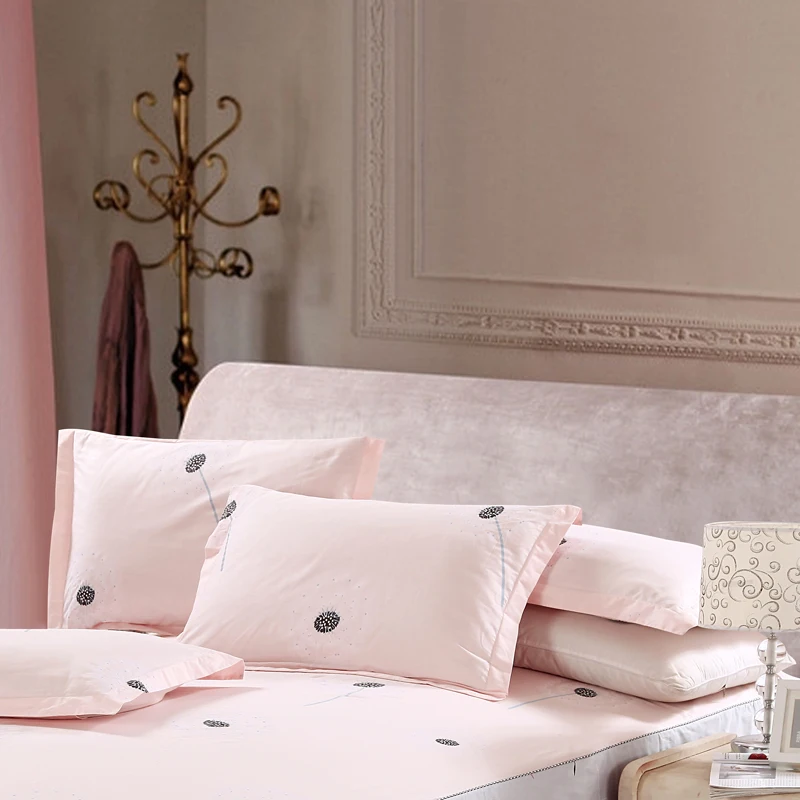 Двойной чехол для подушки из 100% хлопка с розовыми цветами длинный Чехол 48x74 см 48x120