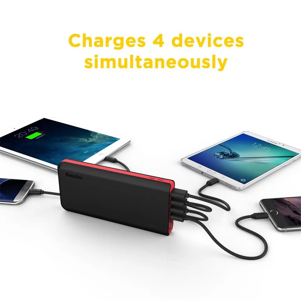 Внешний аккумулятор с 4 USB портами 20000 мАч|powerbank universal|20000mah powerbankflashlight powerbank |
