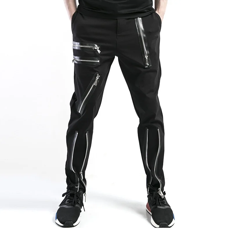 Мужские брюки на молнии большие размеры S 6XL 2018|male casual pants|casual pantsmen pants |