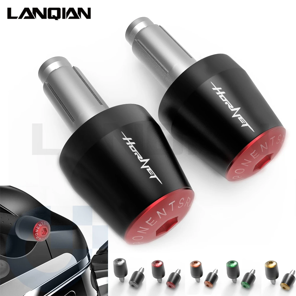 

CNC Motorcycle Accessories Handlebar Grips Handle Bar Cap End Plugs For Honda HORNET 600 cb600f HORNET 900 250 With HORNET LOGO
