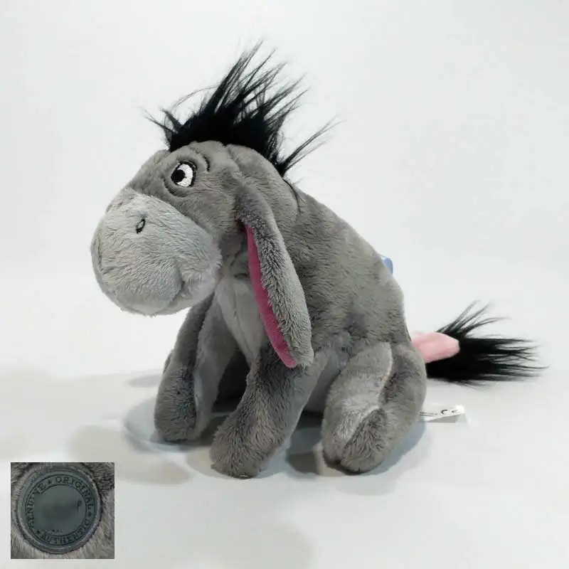 Бесплатная доставка Маленький Серый Ослик Eeyore 20 см 7 8 дюйма мягкая плюшевая